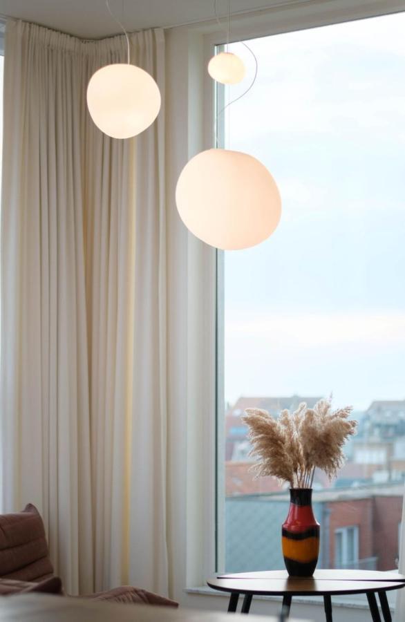 Stijlvolle En Lichtrijke Design Penthouse Met Prachtig Uitzicht Te Wenduine Apartment De Haan Bagian luar foto