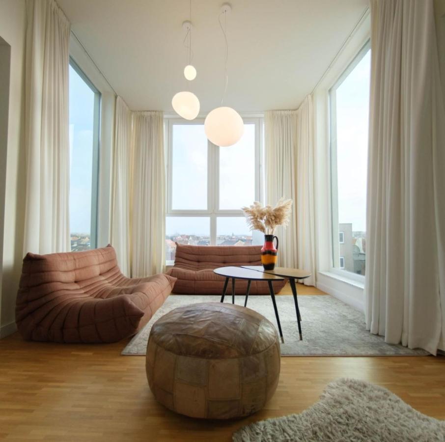Stijlvolle En Lichtrijke Design Penthouse Met Prachtig Uitzicht Te Wenduine Apartment De Haan Bagian luar foto